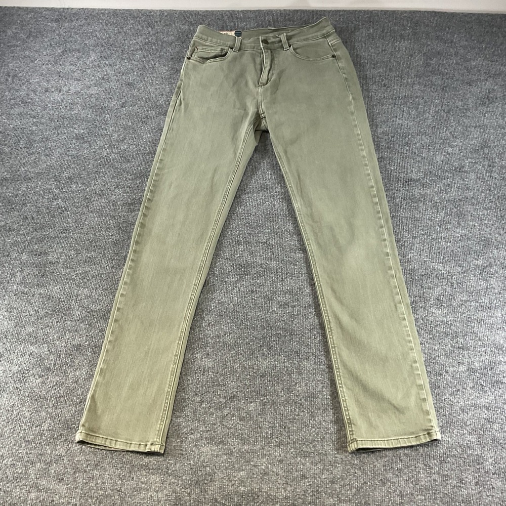 Marine Layer Slim Straight Pants Mens 30x32 Olive Green Casual Trousers